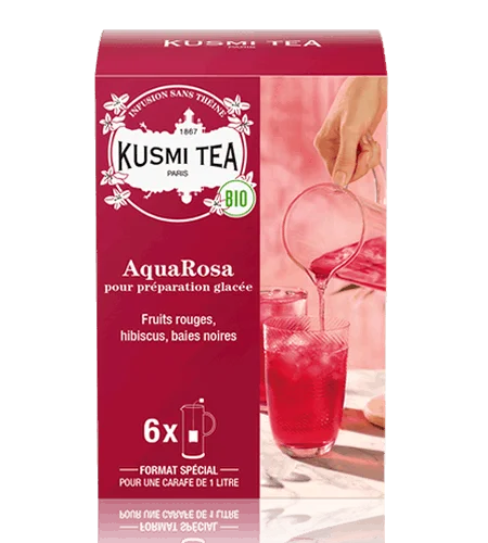 Porcovaný ovocný čaj AquaRosa Bio, 6 velkých sáčků