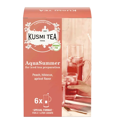 Porcovaný ovocný čaj AquaSummer Bio, 6 velkých sáčků