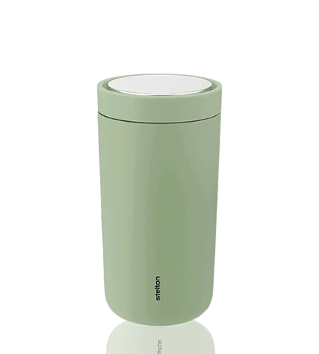 Nerezový dvoustěnný termohrnek To Go Click Stelton, 0,4 l, světle zelený