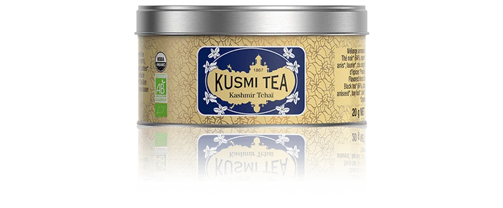 Sypaný černý čaj Kashmir Tchai Bio, kovová dóza 20 g