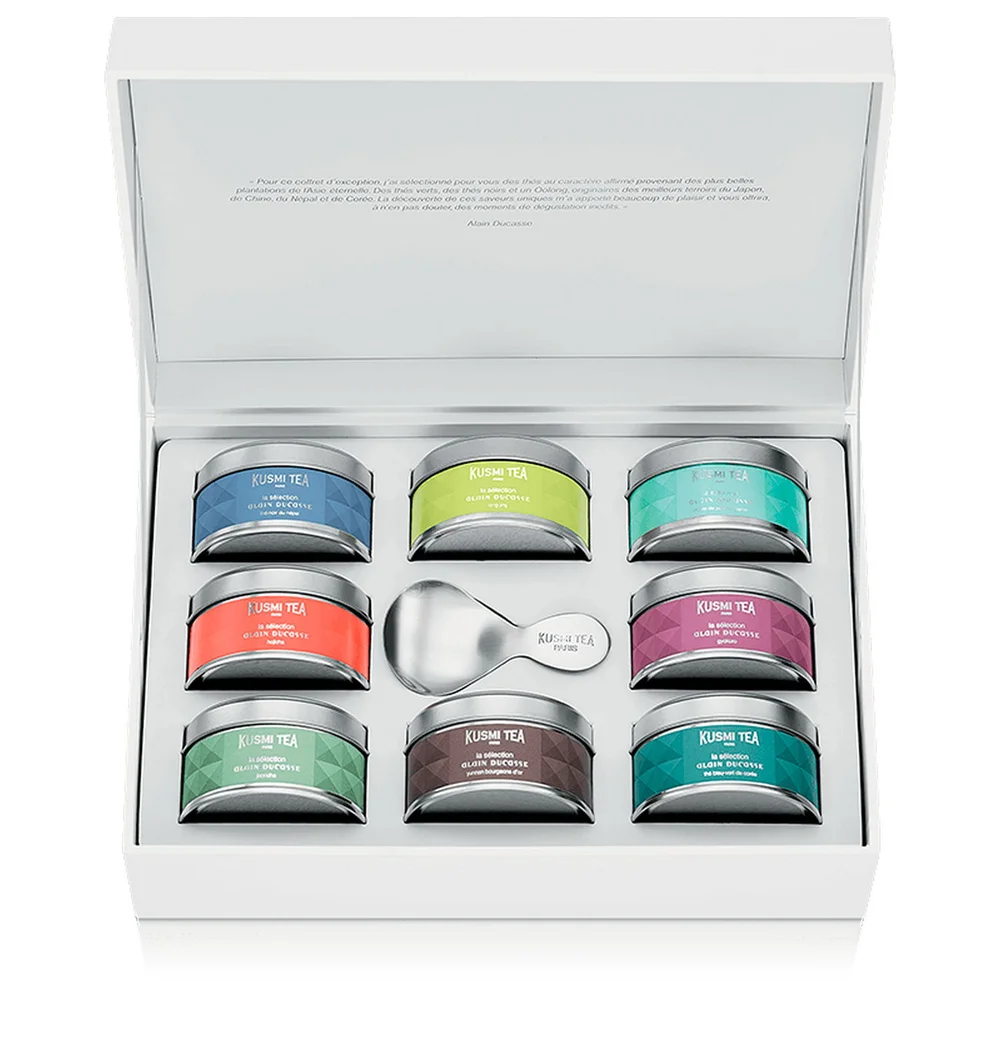 Dárková sada Alain Ducasse, set 8 čajových miniatur s čajovou lžičkou