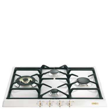 Smeg Plynová varná deska se 4 varnými zónami, 60 cm, SPR864BGH, bílá