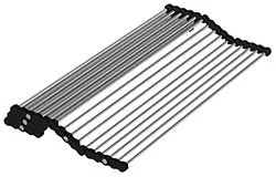 Flexibilní odkapávací podložka na dřezy MATROL, dxš: 405x340 mm, nerezová