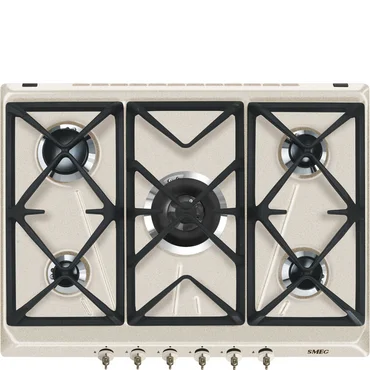 Smeg Plynová varná deska s 5 varnými zónami, 70/75 cm, SRV876