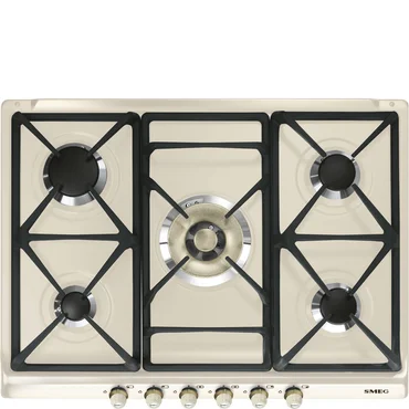 Smeg Plynová varná deska s 5 varnými zónami, 75 cm, SR775