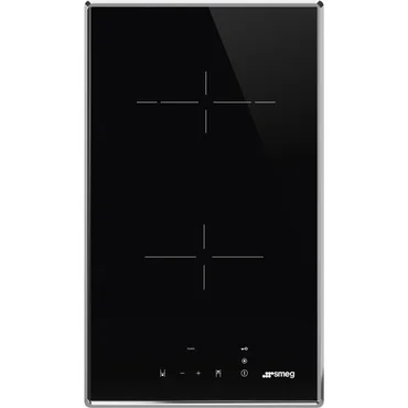 Smeg Sklokeramická varná deska SE232TX1, 30 cm, dotykové ovládání, 2 varné zóny, nerezová