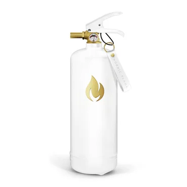 Nordic Flame Hasicí přístroj, práškový, 2 kg, bílo‑zlatá