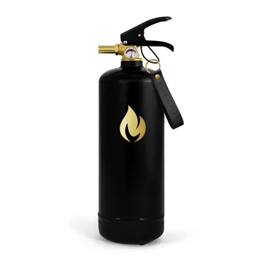 Nordic Flame Hasicí přístroj, práškový, 2 kg, černo‑zlatá
