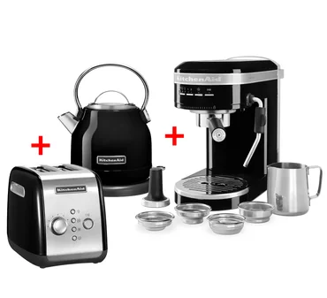 KitchenAid Výhodný set kávovar, toustovač, rychlovarná konvice, černá