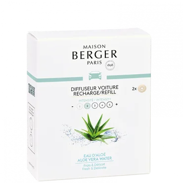 Maison Berger Paris Keramická náplň vůně do auta Voda z aloe, 2 ks