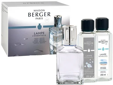 Maison Berger Paris Dárková sada: katalytická lampa Essential Cube + Mořský vzduch, 250 ml + So Neutral 250 ml