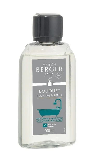 Maison Berger Paris Náplň do Difuzéru Proti zápachu z koupelny – Aquatic vůně, 200 ml