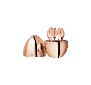 Christofle Sada postříbřených kávových lžiček Mood, 6 ks, rose gold