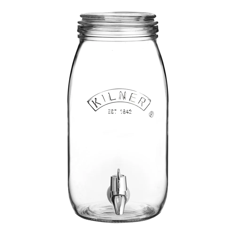 Skleněný nápojový soudek s kohoutkem, 3 l
