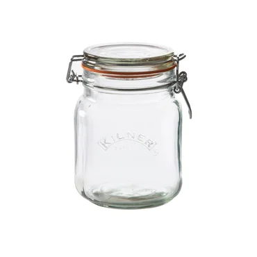 Kilner Zavařovací sklenice s klipem - hranatá,1,0 l
