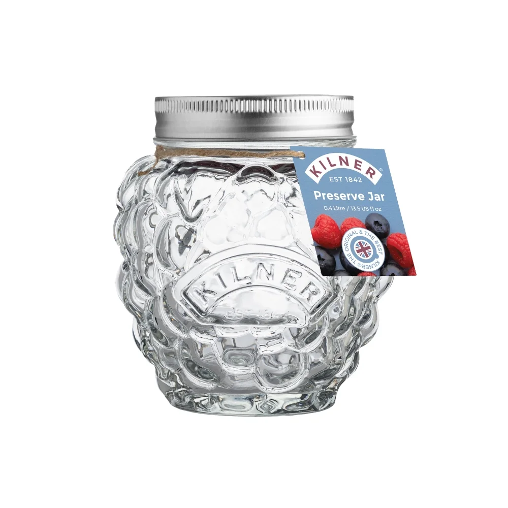 Ozdobná zavařovací sklenice ve tvaru maliny/ostružiny, 400 ml
