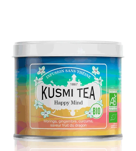 Sypaný bylinný čaj Happy Mind Bio, kovová dóza 100 g