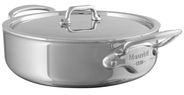 Mauviel M´Cook kastrol nízký s nerezovou poklicí, 24 cm