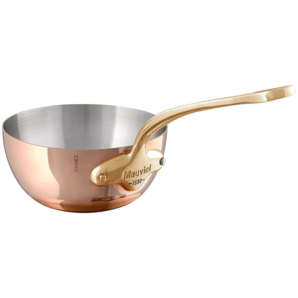 Kónický měděný rendlík s bronzovou rukojetí, M’Héritage 150 B, Ø 24 cm / 3,2 l