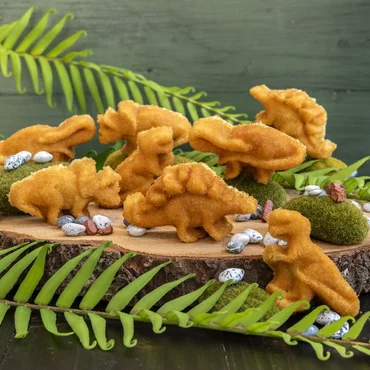 Nordic Ware Dinosaurus, plát s 8 formičkami ještěrů, modrý, 0,7 l