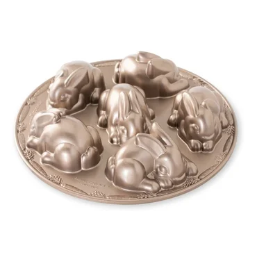 Nordic Ware Forma na 6 zajíčků Baby Bunny, toffee, 1 l
