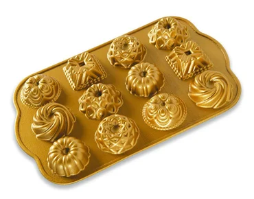 Nordic Ware Minibábovky plát s 12 formičkami zlatá, 280 ml