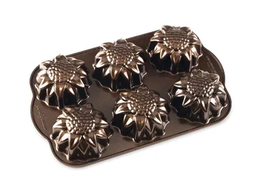 Nordic Ware Forma na 6 květů slunečnice, bronzová, 0,71l