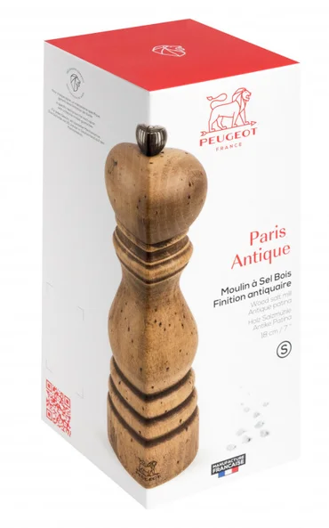 Peugeot Dřevěný mlýnek na sůl Paris Antique, 18 cm