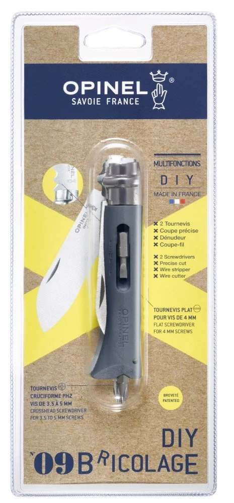 VR N°09 Inox DIY, kutilský nůž, šedý, blistr