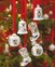 Porcelánový Mini zvonek motiv Zajíc, Vánoční dárky, 5 cm