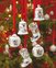 Porcelánová Mini botička motiv Děti a ptačí krmítko, Vánoční dárky, 5,2 cm