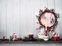 Porcelánová botička na stromeček, Vánoční trh, 7,5 cm 