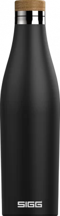 Sigg Dvoustěnná nerezová láhev na vodu Meridian, černá, 0,5 l