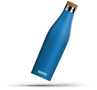 Sigg Dvoustěnná nerezová láhev na vodu Meridian, modrá, 0,5 l
