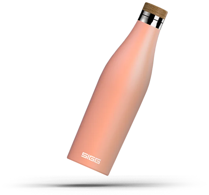 Dvoustěnná nerezová láhev na vodu Meridian, růžová, 0,5 l