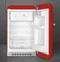 Lednice + mrazicí box 50´s retro style fab10, červená