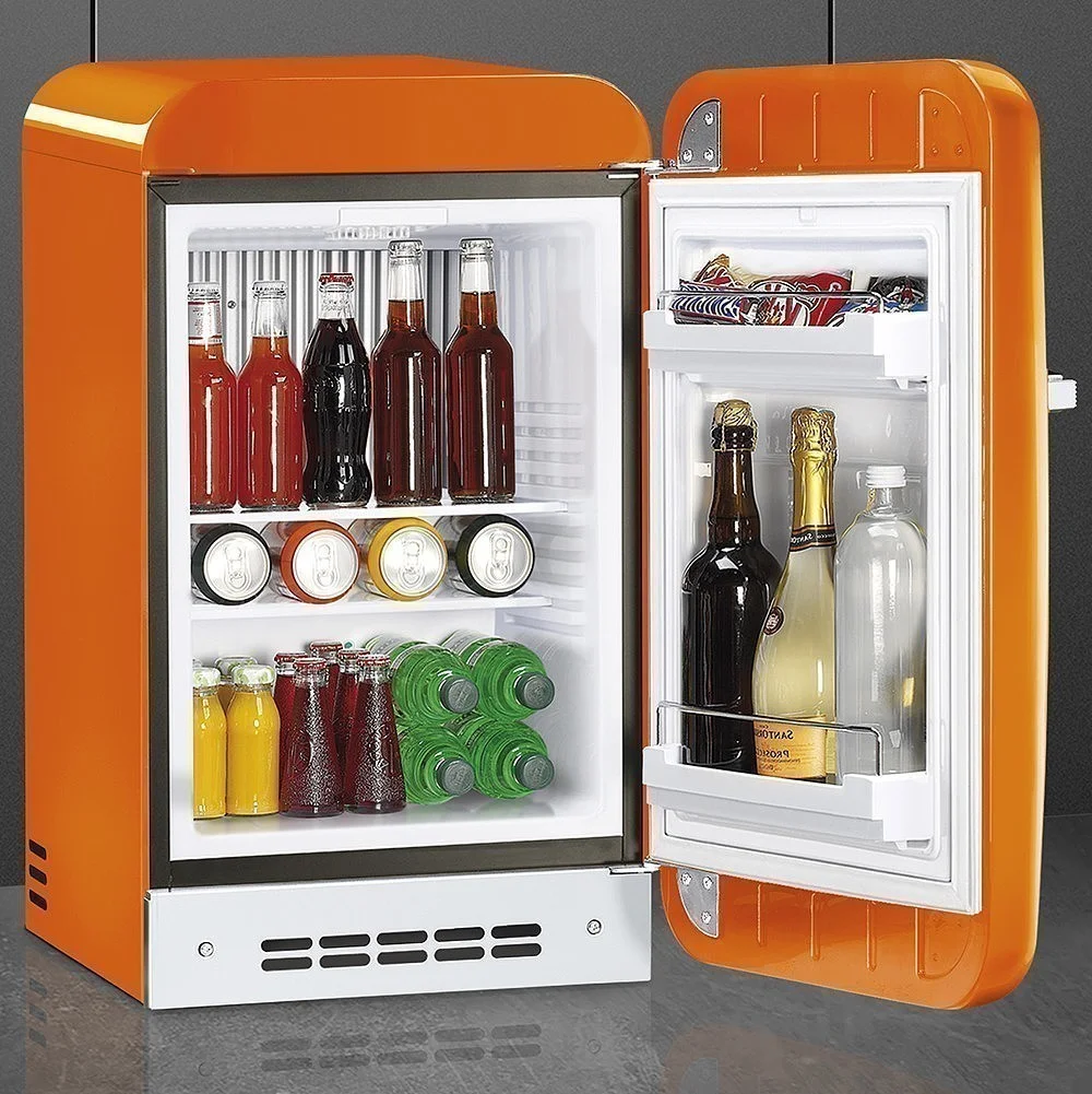 Lednice minibar 50´s Retro Style FAB5 R, 34l, pravostranné otvírání, černá