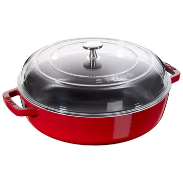 Staub Litinový kastrol se skleněnou poklicí Braiser, 24 cm