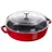 Litinový kastrol se skleněnou poklicí Braiser, 24 cm, višňový