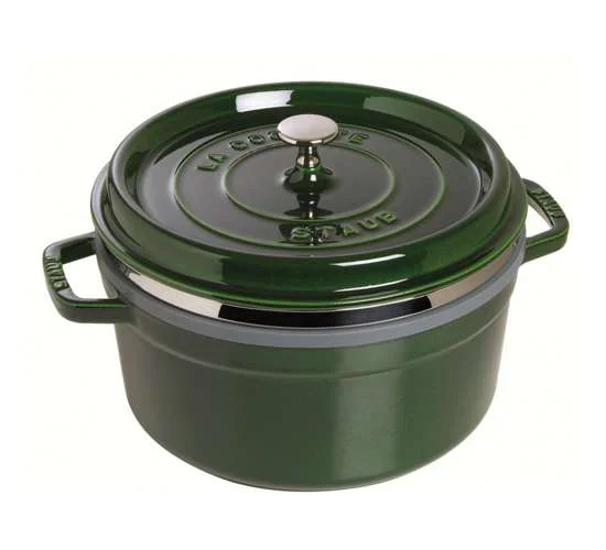 Litinový hrnec s poklicí a napařovací vložkou Cocotte, bazalková, 26 cm