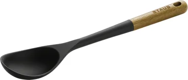 Staub Lžíce servírovací silikonová, s dřevěnou rukojetí, 31 cm