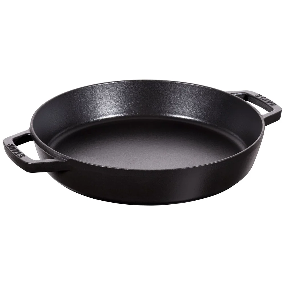 Litinová pánev se dvěma úchyty, Ø 34 cm, černá