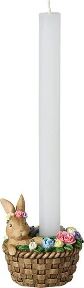Villeroy & Boch Spring Fantasy svícen, zajíček v košíku, 9 cm