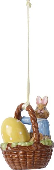 Villeroy & Boch Bunny Tales velikonoční závěsná dekorace, zajíček Max v košíčku