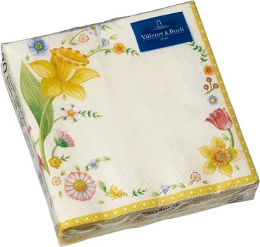 Villeroy & Boch Easter Accessories ubrousky s květinovým motivem, 25 x 25 cm