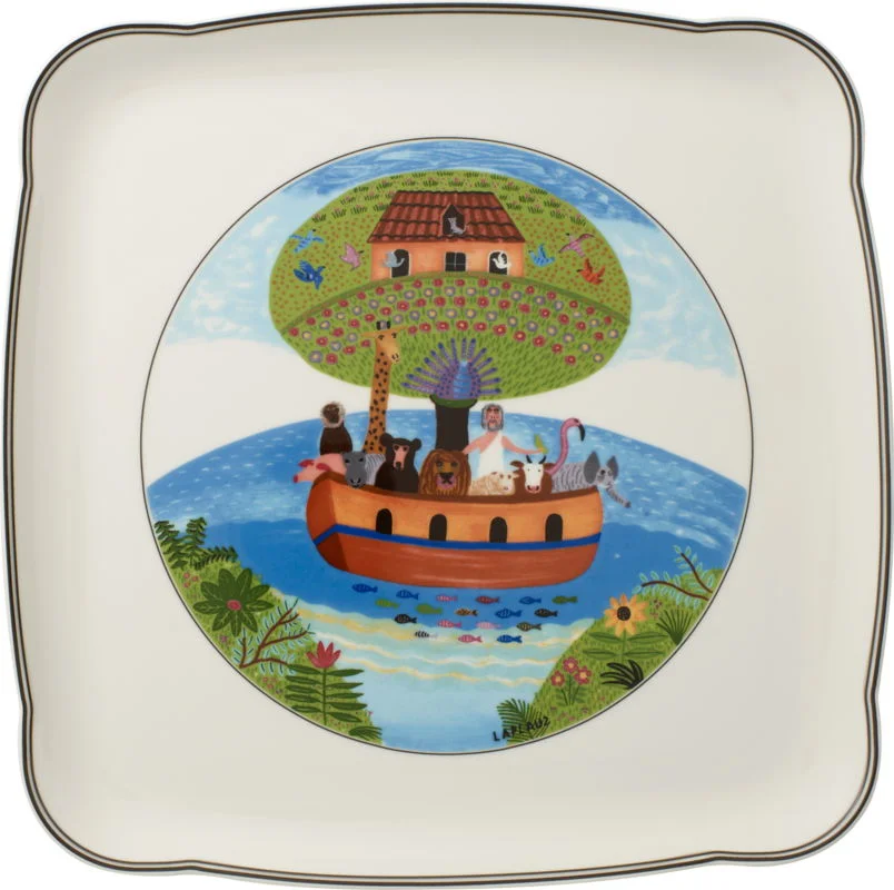 Porcelánový podnos Charm & Breakfast Design Naif, 30 x 30 cm