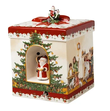Villeroy & Boch Dárková hrací skříňka / svícen, "Děti" Christmas Toys, 17 x 17 cm