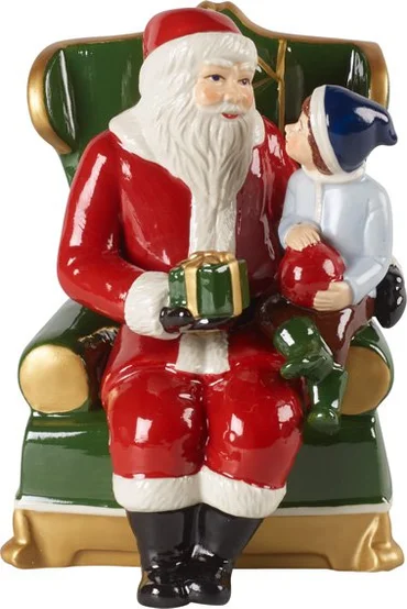 Villeroy & Boch Christmas Toys Santa v křesle s hracím mechanismem, 15 x 10 cm