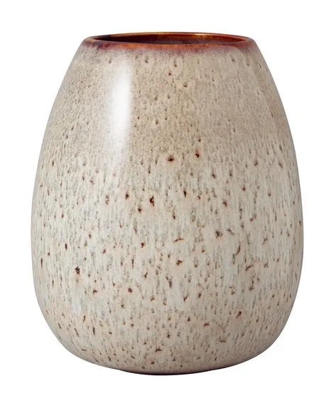 Lave Home beige kameninová váza Drop, 17,5 cm