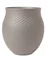Collier Taupe porcelánová váza Perle, 18 cm